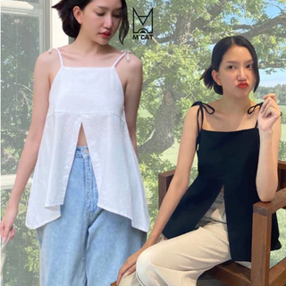 Áo xẻ tà linen 2 lớp Nora top