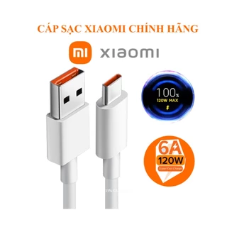 Dây Sạc Nhanh Xiaomi Chính Hãng 33w 55w 67w 120w 18w 22.5w 27w dài 1m sạc nhanh Mi Turbo Charge PHANh Bảo hành 6 tháng