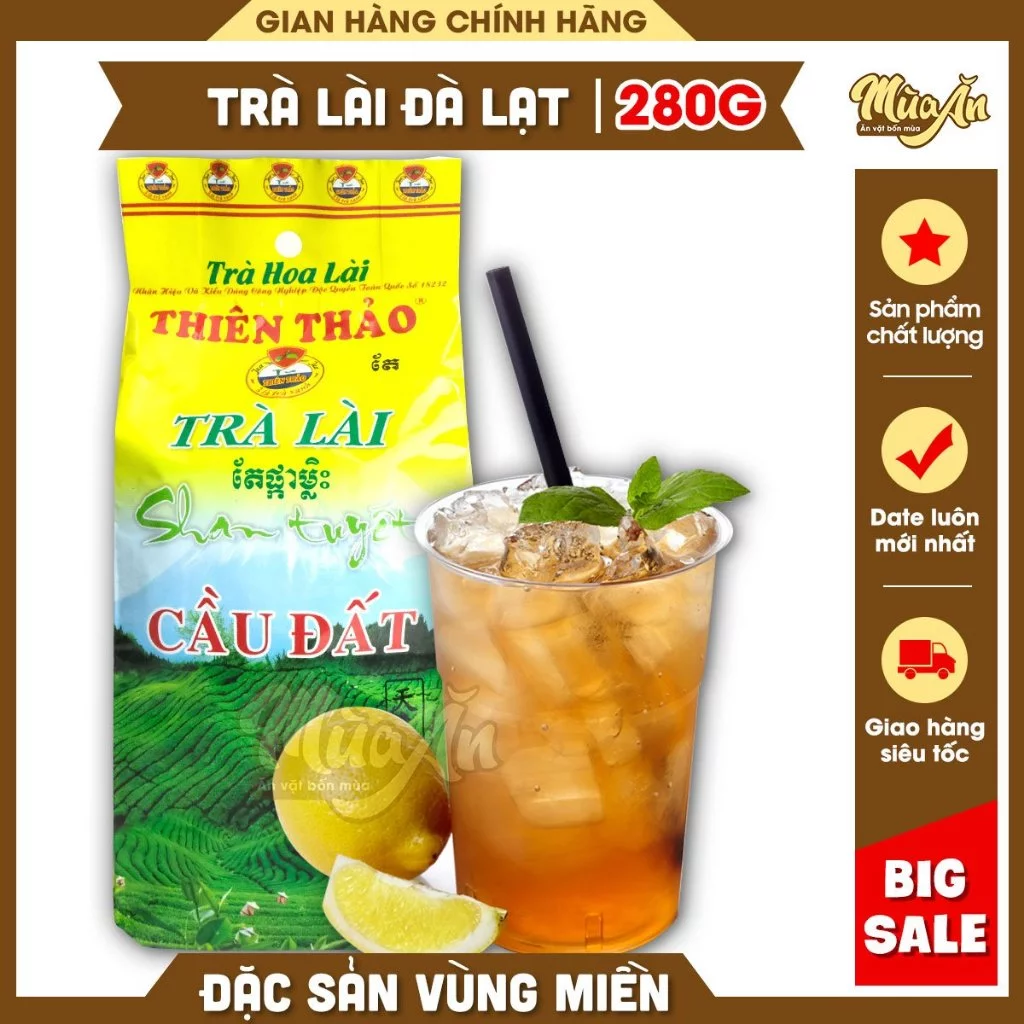 Trà Lài Cầu Đất Đà Lạt hiệu Thiên Thảo, trà Tiên, nguyên liệu pha trà ở các quán cà phê, trà Việt Nam