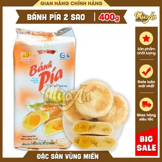 [4 BÁNH] Bánh pía đậu xanh sầu riêng trứng muối 2 sao 400g Tân Huê Viên,Bánh pía truyền thống trứng muối nguyên quản 400