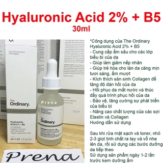 Tinh Chất Serum The Ordinary Hyaluronic Acid 2% + B5 30ml