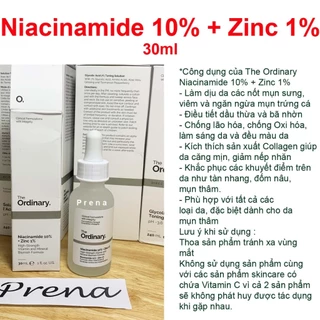 Tinh Chất Serum The Ordinary Niacinamide 10% + Zinc 1% 30ml