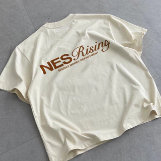 Áo thun nam nữ Nes Rising local brand form rộng 100% cotton 250gsm bo cổ dày dặn 98stu logo