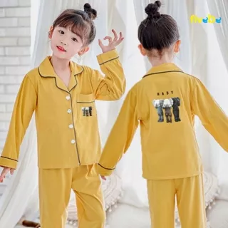 Đồ bộ pijama trẻ em quần dài tay dài in Gấu cute FIVEBE 0362