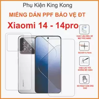 Miếng dán Ppf Xiaomi 14 / 14 pro / 14ultra Dán Ppf nhám mờ chống bám vân tay chống xước ,dán full lưng viền