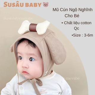 Mũ Tai Cún- Khúc Xương Ngộ Nghĩnh Đáng Yêu Cho Bé 3-12m