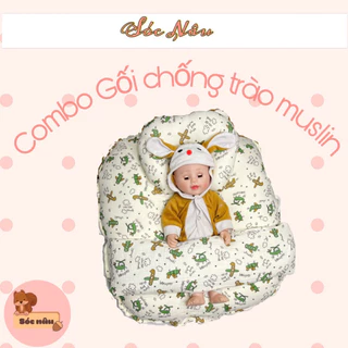 Combo Gối Chống Trào Ngược Muslin - Hapiso