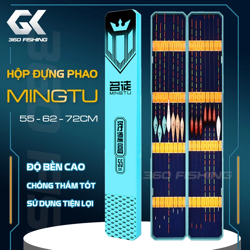 Hộp Đựng Phao Mingtu Hộp Phao Câu Đài Đa Năng Chất Liệu ABS Cao Cấp 55cm 62cm 72cm