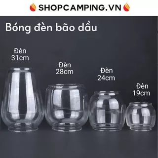 Bóng đèn bão, chụp đèn thủy tinh đủ size - Camping VietNam