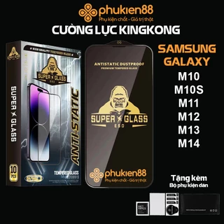 Kính cường lực Samsung Galaxy M10 M10S M11 M12 M13 M14, Super Kingkong ESD full màn, Miếng dán bảo vệ toàn màn hình