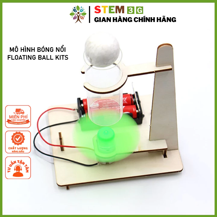 [Lắp ráp STEM] Bộ đồ chơi thí nghiệm Bóng nổi chạy điện - Floating Ball Kits. Đồ chơi giáo dục sáng tạo cho bé