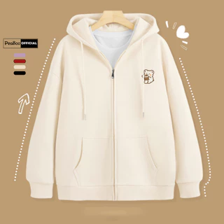 Áo Hoodie Zip, Áo Khoác Nam Nữ Unisex By PEABOO Mã Thỏ A Good Dat Chất Nỉ Bông Form Rộng Mũ 2 Lớp