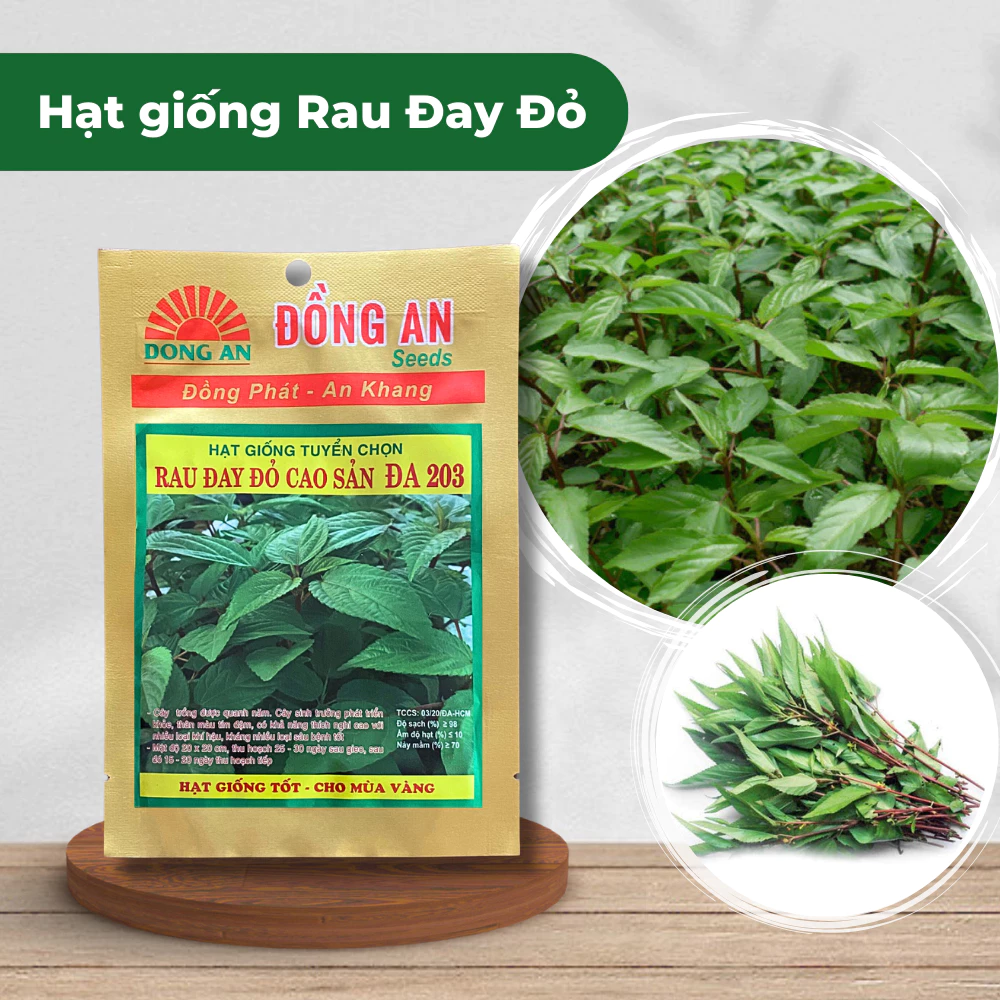 Hạt Giống Rau Đay Đỏ Cao Sản, Chất Lượng Cao, Dễ Trồng, Trồng Quanh Năm, Năng Suất Tốt - Hạt Giống Đồng An