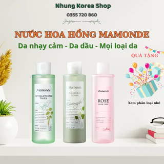 (Chính hãng) Nước hoa hồng toner Mamonde các loại Rose/Pore/Chamomile/Aqua Peel/Centella