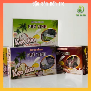 Kẹo dừa nguyên chất combo 6 hộp 250g, kẹo dừa Bến Tre Phú vinh