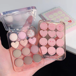 Bảng Phấn Mắt 12 Ô Trái Tim Soft Eye Shadow SWEET MINT Màu Lấp Lánh không thấm nước và bền màu