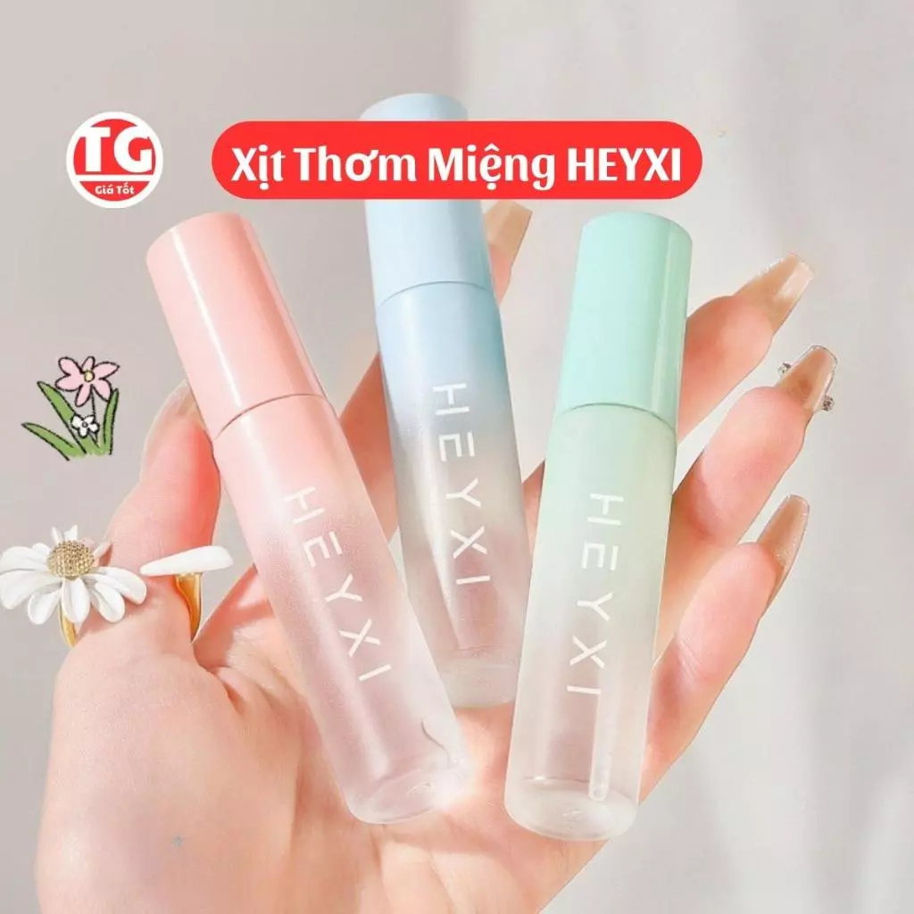 Xịt Thơm Miệng Men Vi Sinh Heyxi Trong Suốt Chống Hôi Miệng Giúp Hơi Thở Thơm Tho Hương Đào, Bạc Hà, Trà Mây