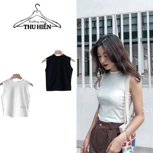 Áo croptop ba lỗ ngược chất vải mềm mịn/ Áo croptop ba lỗ body thun gân