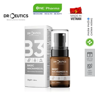 Tinh Chất Niacinamide B3 Basic 8% DrCeutics Cho Da Dầu Mụn 30g, 100ml