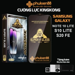 Kính cường lực Samsung Galaxy S10 Lite, S20 FE, Note 10 Lite, Super Kingkong ESD full màn Miếng dán bảo vệ toàn màn hình