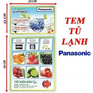 Miếng dán tủ lạnh PANASONIC, tem dán trang trí tủ lạnh PANASONIC mẫu 1