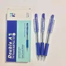 Combo Hộp 12 Bút bi Tri Touch Ball Pen 0.7mm Double A màu xanh