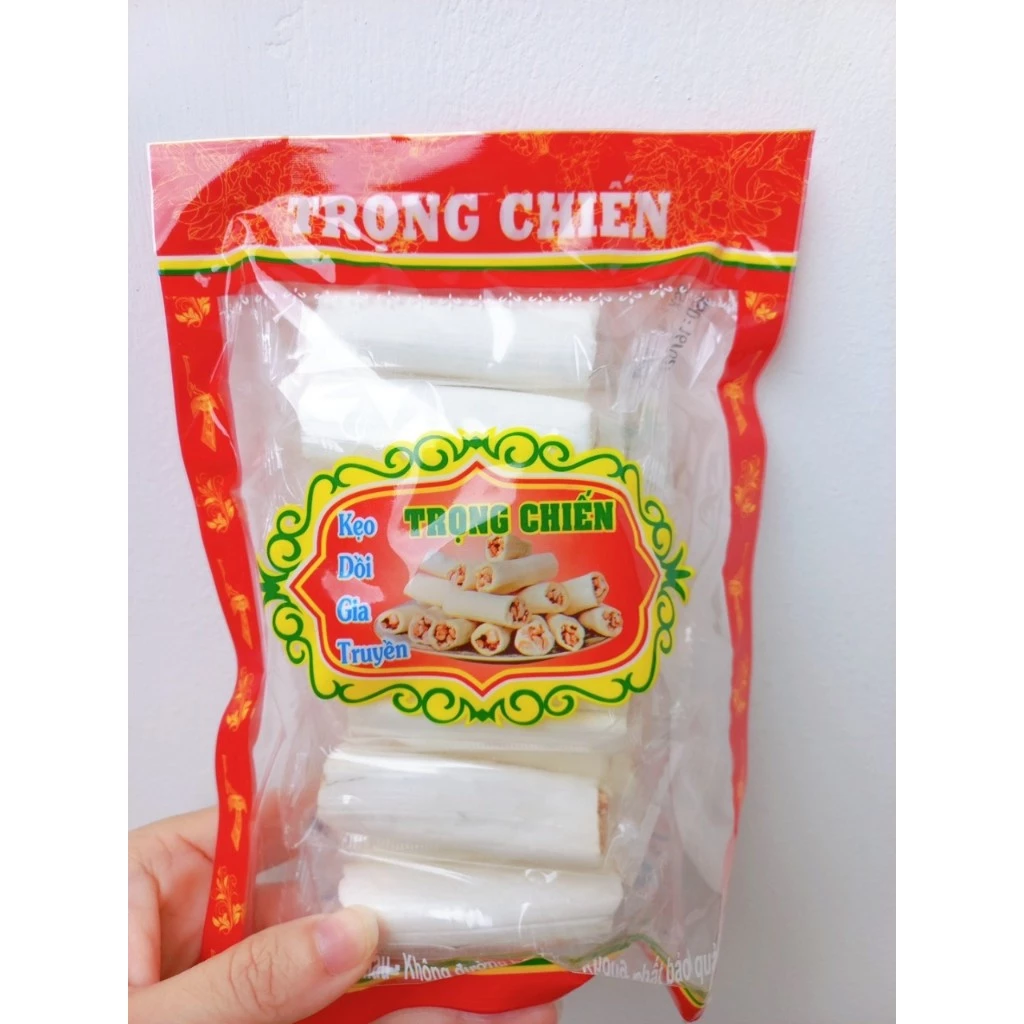 [Bánh kẹo tết] Kẹo dồi lạc vừng Trọng Chiến Đặc sản Thái Bình - Kẹo Kéo Giòn Ngon - Đồ ăn vặt