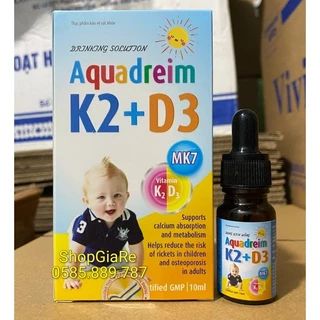 Aquadreim K2 + D3 Mk7 bổ sung vitamin giúp hấp thụ canxi hiệu quả, giúp xương và răng chắc khỏe