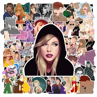 Set 100 Miếng Dán Trang Trí Chống Thấm Nước - Hình Ca Sĩ Nhạc Taylor Swift Độc Đáo