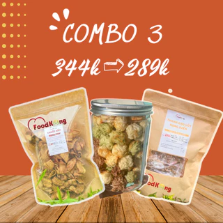 Combo3 thanh gạo lứt, chuôi sây, bánh cookie dừa không đường, k ngọt