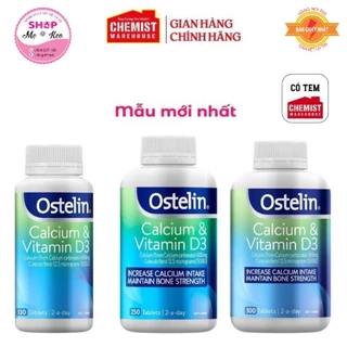 [TEM CHEMIST- Date 2026] Calcium & Vitamin D3, Canxi bầu úc Ostelin, Canxi sau sinh 130 viên