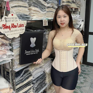 Đai nịt bụng LATEX 19 XƯƠNG lỗ thông hơi,CAO SU NON CẢI TIẾN CHE MỠ LƯNG,TẠO ĐƯỜNG CONG.Gen latex chống cuộn chống gập