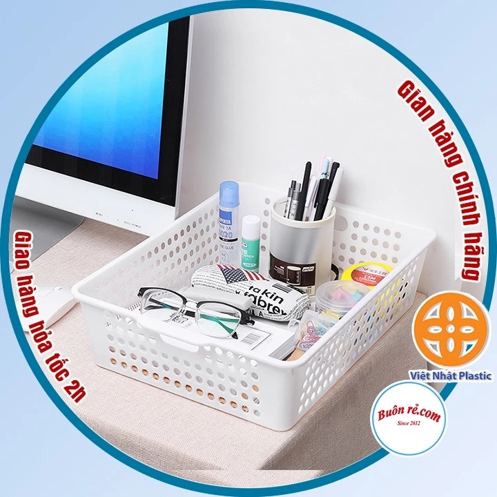 {GIÁ HỦY DIỆT} KHAY NHỰA CHỮ NHẬT, RỔ NHỰA A4 B5 NHỰA VIỆT NHẬT ĐỦ MÀU