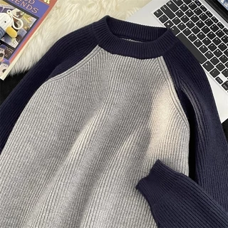 Áo sweater len form rộng cổ tròn TANKA áo len nam Hàn Quốc chất liệu len cao cấp AL27