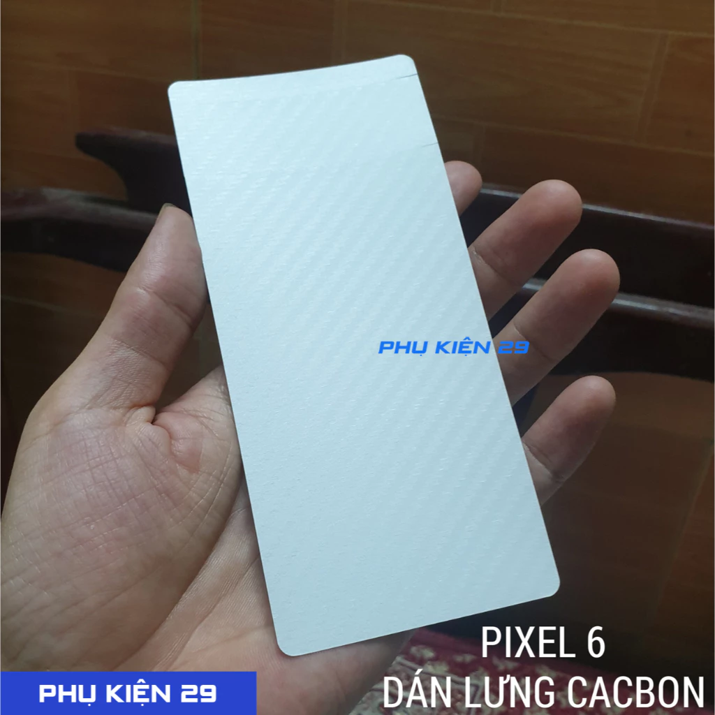 [Google Pixel 6/ 6 Pro/ 7 Pro] Dán lưng 3D chống xước vân Cacbon - Carbon