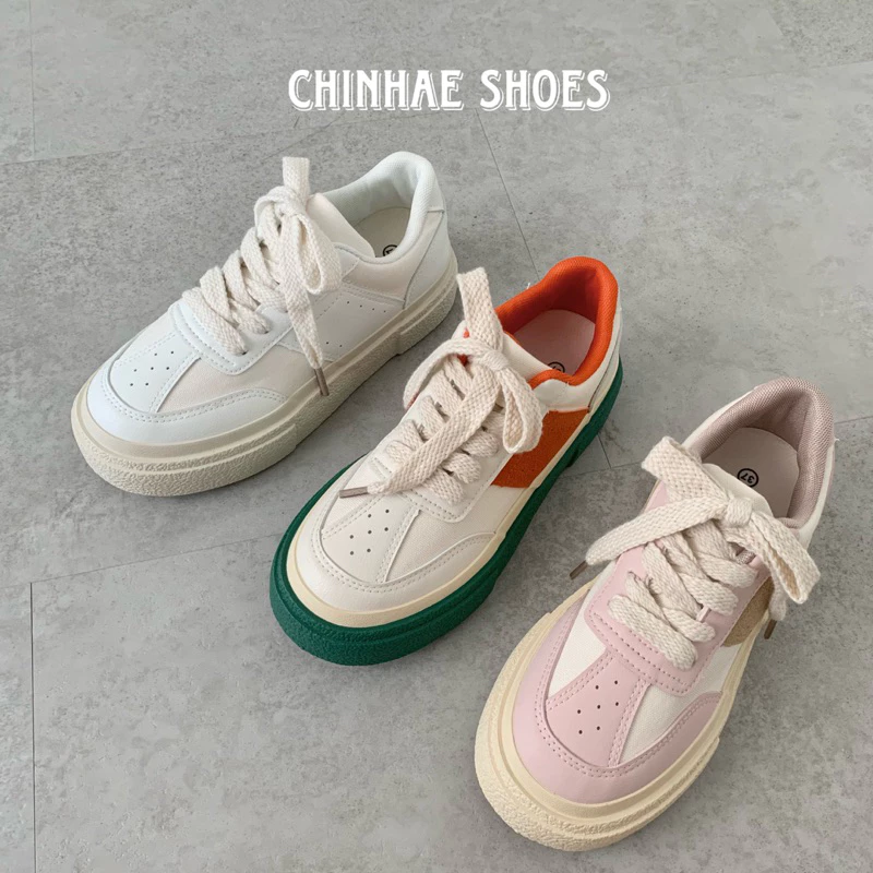Giày sneaker thể thao thoáng khí đế dày tăng chiều cao phong cách trẻ trung cho nữ đi học đi chơi G002