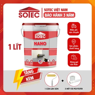 Keo Chống Thấm SOTEC - NANO (1L) Chống Thấm Ban Công, Máng Xối, Sân Thượng, Trần Nhà, Sàn Mái Lộ Thiên, Tường Ngoài.