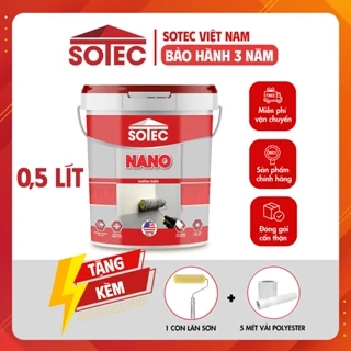 Keo Chống Thấm SOTEC - NANO (0,5L) Chống Thấm Ban Công, Máng Xối, Sân Thượng, Trần Nhà, Sàn Mái Lộ Thiên, Tường Ngoài.