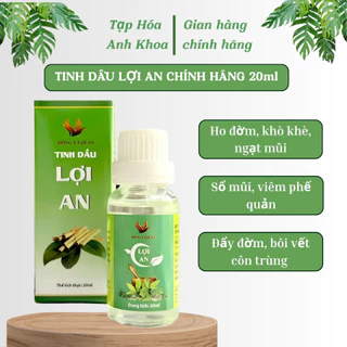 Tinh dầu bôi ho Lợi An 20ml hết nghẹt mũi, sổ mũi, tiêu đờm, khò khè, xoa  dịu vết côn trùng cắn