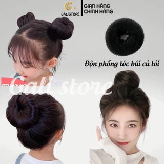 Mút độn phồng tóc Donut hình tròn đen lớn nhỏ Búi tóc củ tỏi, Phụ kiện hỗ trợ búi tóc xinh cho nữ - Galistore