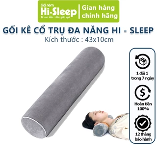 Gối kê cổ trụ đa năng HI-SLEEP - Ruột cao su non cao cấp, vỏ nhung êm ái - Kích thước 43x10x10cm