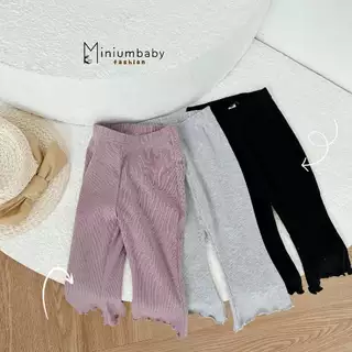 Quần dài legging cho bé gái chất vải cotton co dãn, mềm mịn trendy - MiniumBabyFashion QD1650 - Mẫu mới