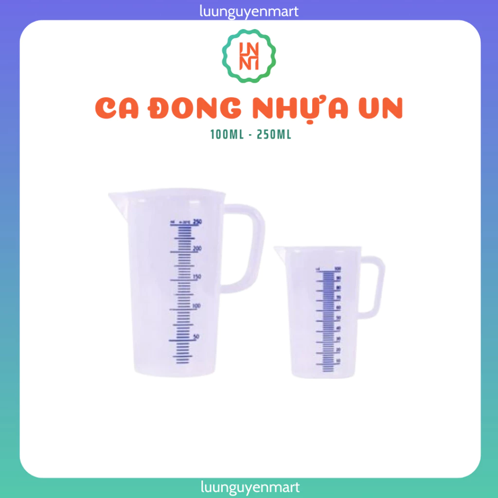 Ca đong nhựa Việt Nam – Ly đong chuyên dùng trong pha chế 100ml / 100ml đế nhọn / 250ml