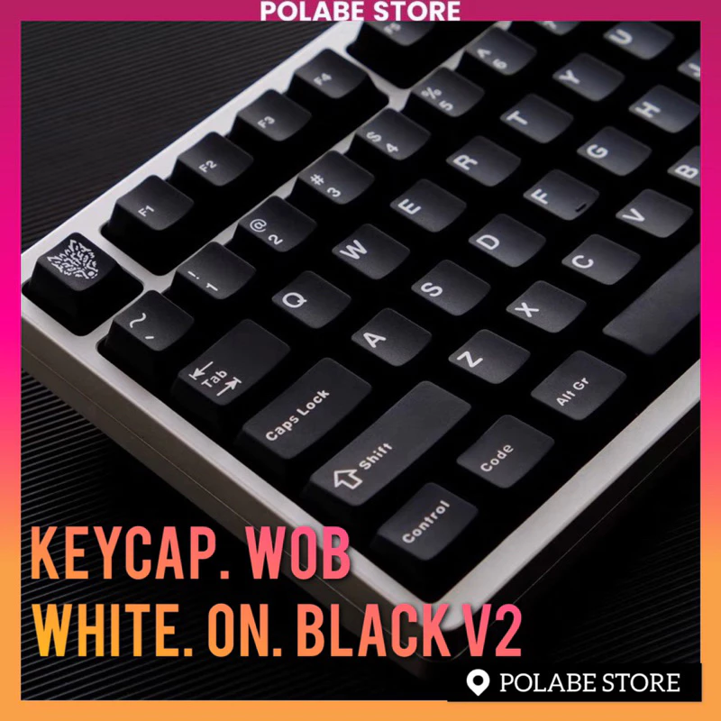 Nút bấm Keycap Aifei WoB White on Black CMK Aifei Cherry Profile bàn phím cơ Pyga Polabe Store