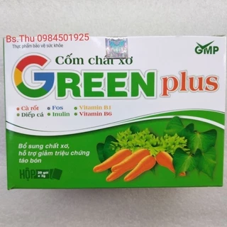 Cốm rau xanh BIO ACIMIN FIBER GREENBB men bổ sung chất xơ cho bé, chống táo bón hộp 20 gói date mới