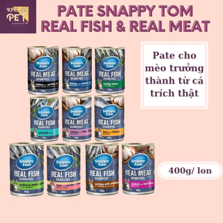 Pate Cho Mèo Snappy Tom Lon 400g Real Fish & Real Meat Dành Cho Mèo Trưởng Thành - KIKINO