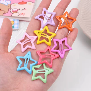 Kẹp tóc ngôi sao mini Y2K dễ thương, xinh xắn kích thước 3cm*3cm phong cách trẻ trung, năng động cho nàng cá tính