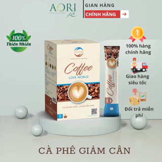 Cà Phê LOVE WORLD( kiểm soát cân nặng, bổ sung colagen làm đẹp da, căng da,ngưng hấp thu lipit , thải độc gan )