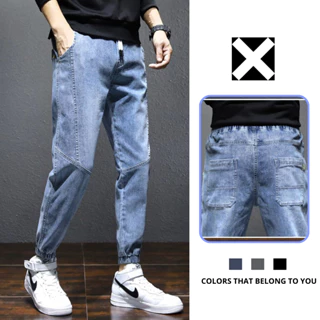 Quần jean nam dáng jogger bo gấu XMAX quần bò nam cạp chun co giãn 4 chiều thoải mái B051