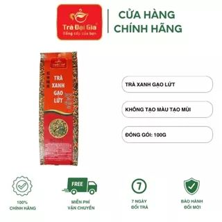 Trà xanh Gạo lứt 100g - Trà Đại Gia